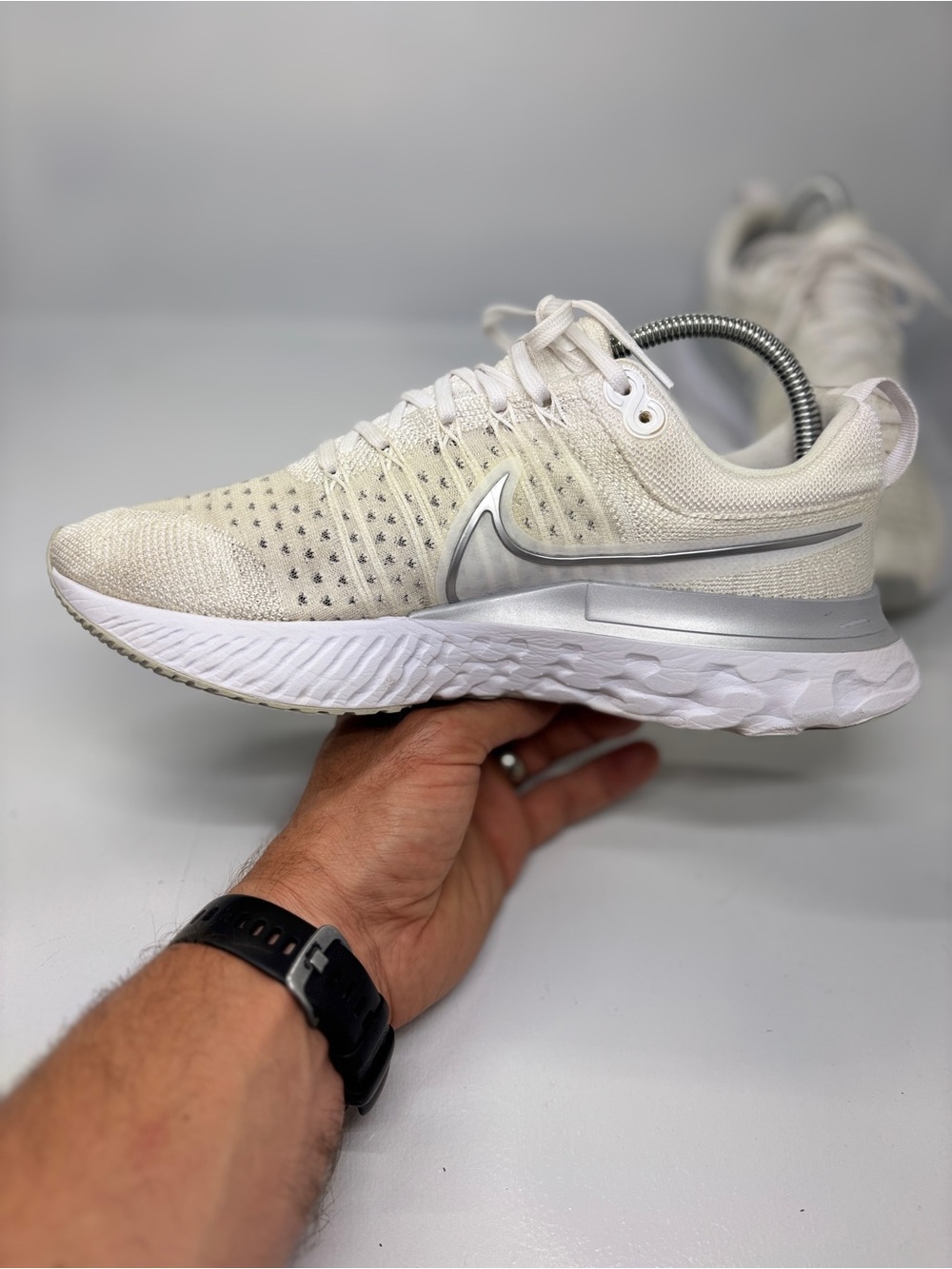 Nike React Infinity Run Flyknit Women’s 7.5 White Running Shoes Sneakers - Picture 6 of 13